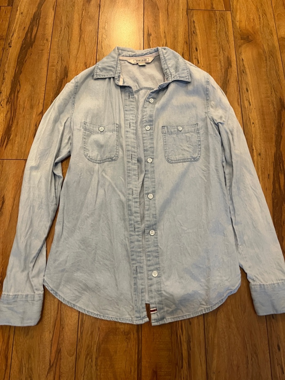 Adam Levine cotton chambray top